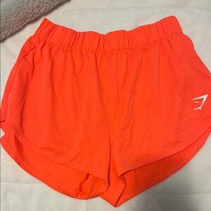 Gymshark Orange Athletic Shorts Lightweight Performance Wear
